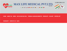 Tablet Screenshot of maxlifemedical.com